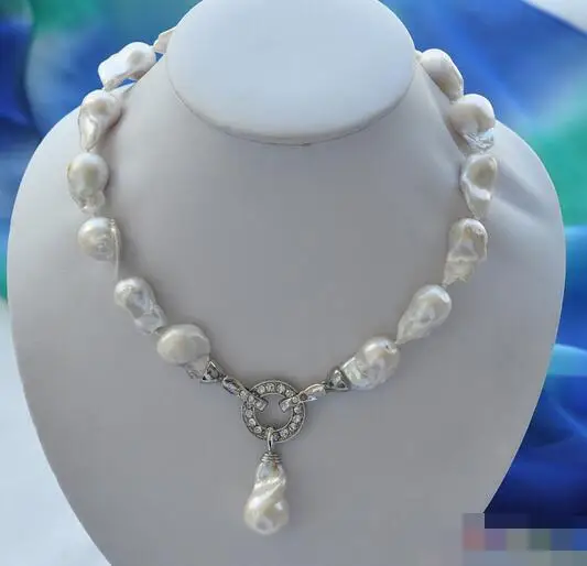 

song voge gem nanJ0421 white baroque keshi Reborn necklace pendant