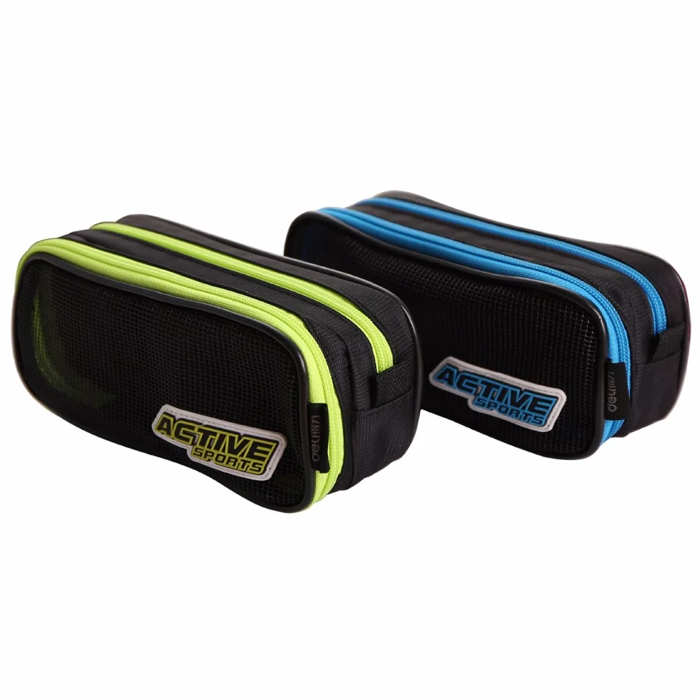 

Student black fashion multifunction double layer pencil bag large capacity pencil box stationery pencil pouch school pencil case