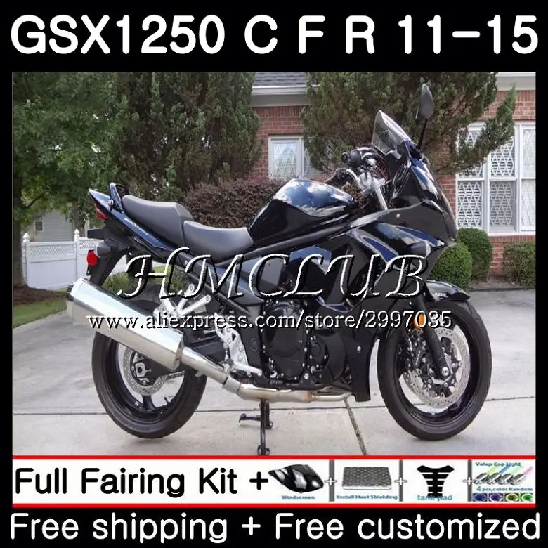 Fairing black For SUZUKI Bandit GSX1250F GSXF1250 2011 2012 2013 2014