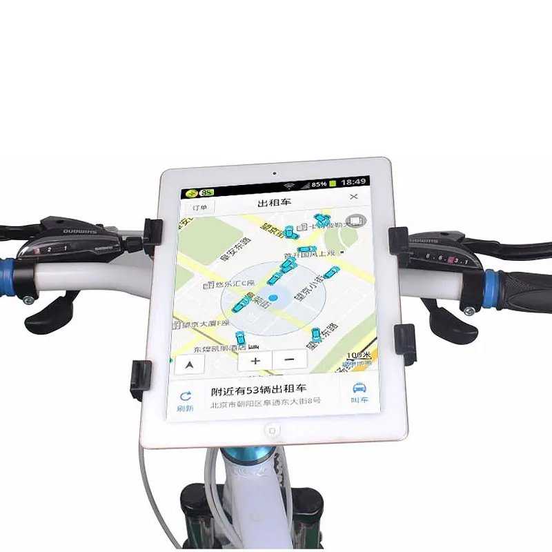  Universal Fahrrad Halterung Motorrad Tablet PC Ständer Halter Aluminium Legierung 360 Grad Rotieren