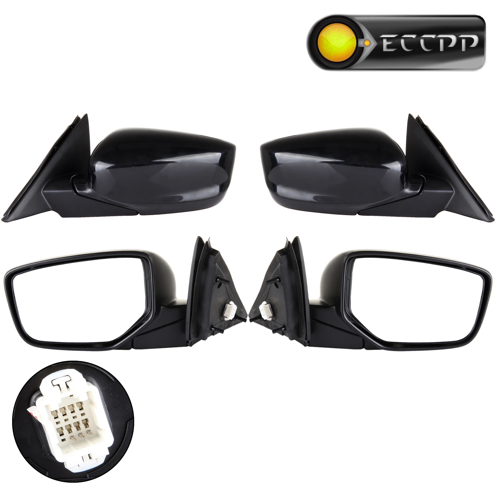 Eccpp Left Right Mirrors Pair Set For 2008 2012 Honda Accord Power