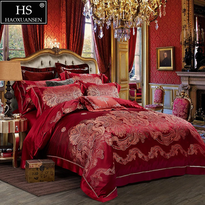 Deluxe Mulberry Silk Natural Yarn dyed jacquard Bedding sets King Size Hidden Zipper Closure As
