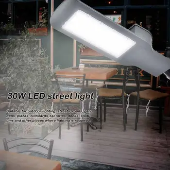 

30W LED Street Light 6000K 3000 Lumens Lamp for Roads Gardens Plazas Billboards Factories