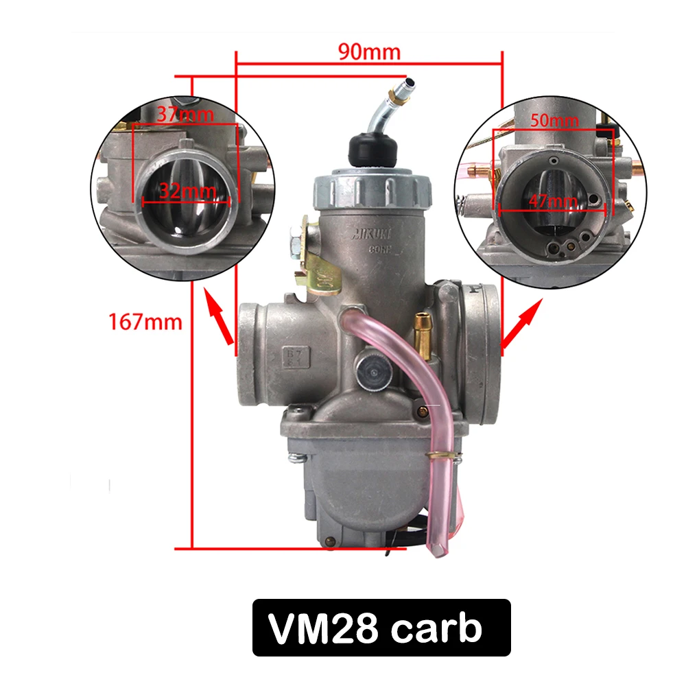 ZSDTRP Mikuni VM16 20 расстегиваемый ремешок шириной 22 или 26 28 30 мм карбюратор для DT125 RX125 DT175 TZR125 YMH125 Dirt Pit Bike ATV Quad Мотоцикл