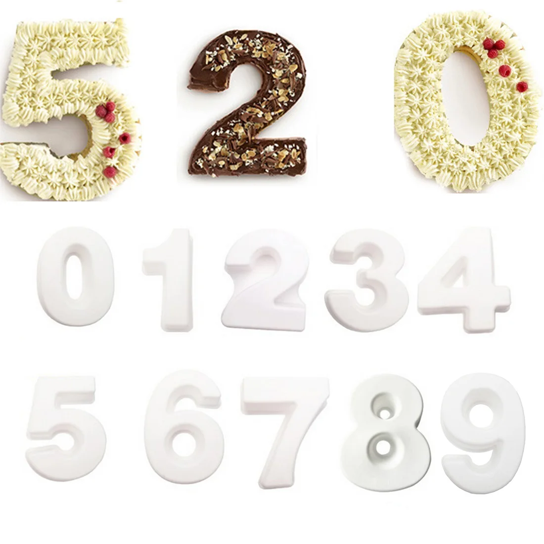 0-9 Фигурное количество формы для торта Формы для украшения торта инструменты для помадки пластиковые аксессуары для выпечки торта на свадьбу День рождения