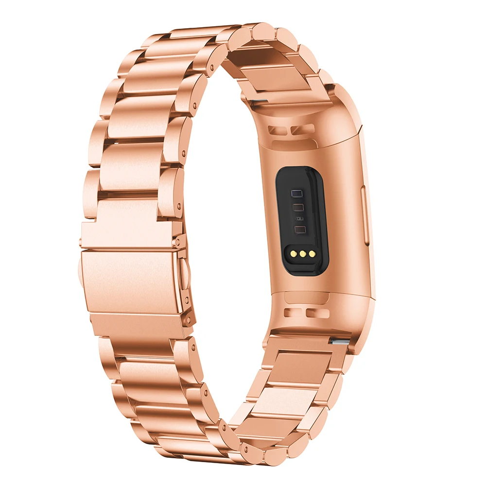 Для Fitbit Charge 3 ремешок для часов из нержавеющей стали умный Браслет Роскошный