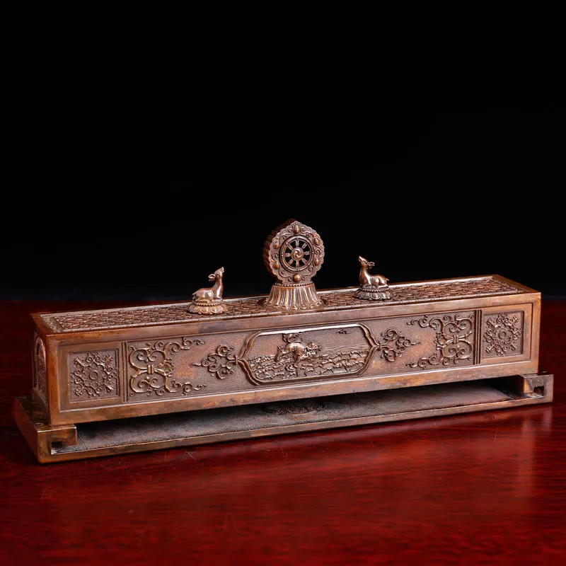 

Pure copper censer deer to normal present smoked incense burner horizontal fragrance box of household articles furnishing articl