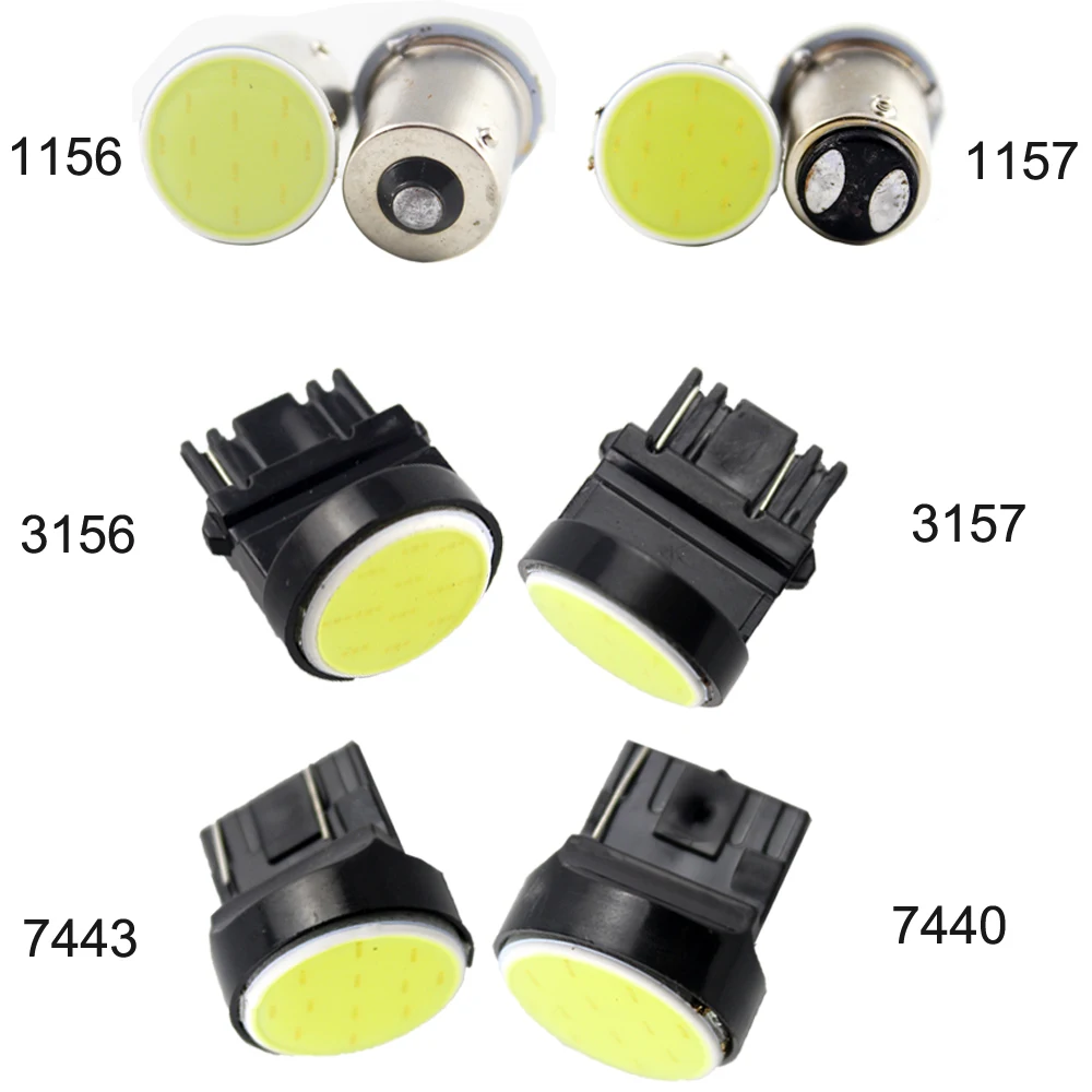 YM E-Bright 100 шт 24 В DC 1156 1157 3156 3157 7440 COB 12 SMD лампочка фонарь автомобильный Стайлинг сигнальный светильник с поворотом и хвостом s Белый 120Lm