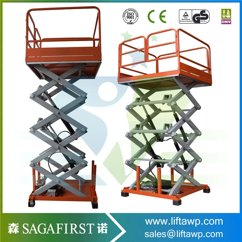 6m 1500kg scissor lift table with guard railsin Car Jacks from