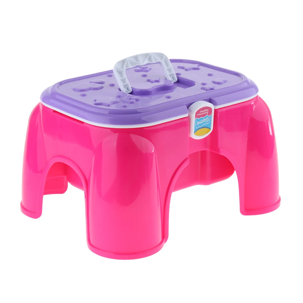 2 in 1 Plastic Pretend Play Makeup Toy Set Portable Chair for Kids Activity & Early Development Education 2 in 1 Plastic Pretend Play Makeup Toy Set Portable Chair for Kids Activity & Early Development Education