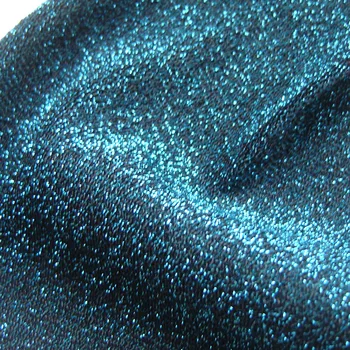 

1 yard Luxurious Party Dress Shining Spandex Stretch Fabric French Trilobal Nylon Soft Slim Wedding Apparel Blue Sewing Cloth