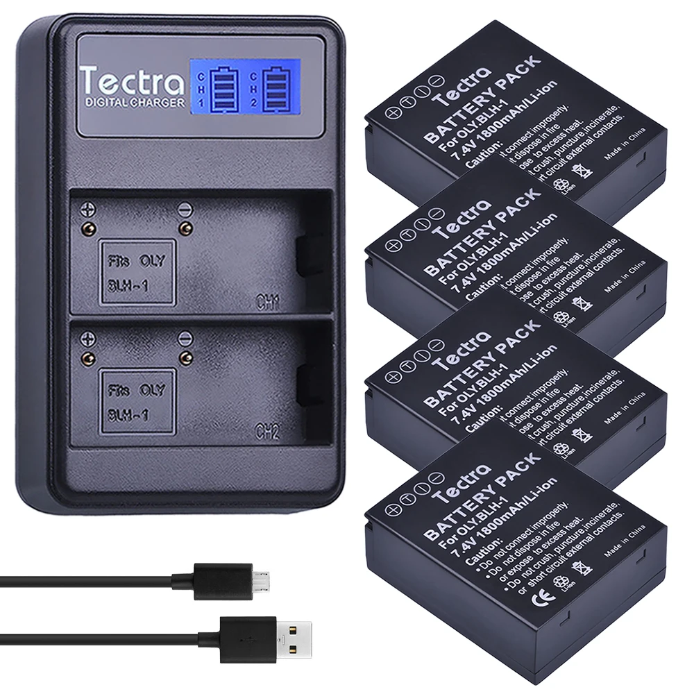 4 шт. 1800 мАч BLH-1 BLH1 BLH 1 батарея + LCD USB двойное зарядное устройство для цифровой