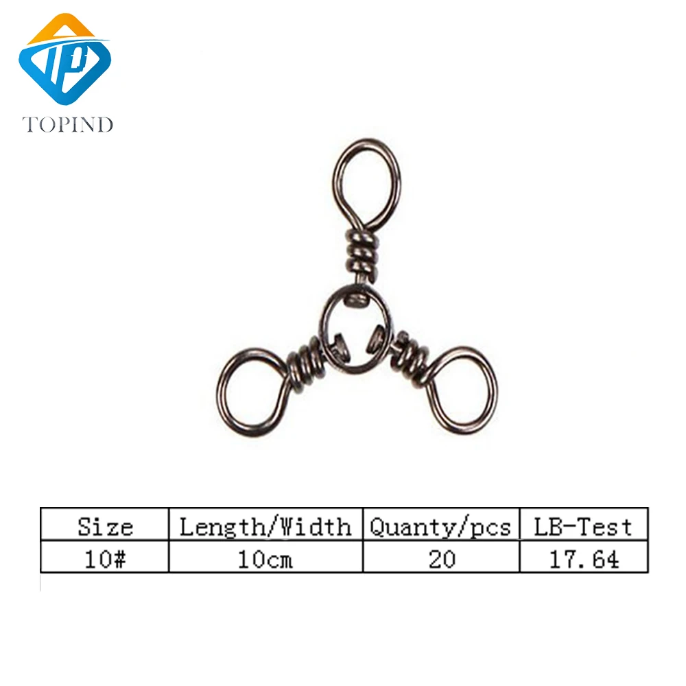 10# fishing three way swivel