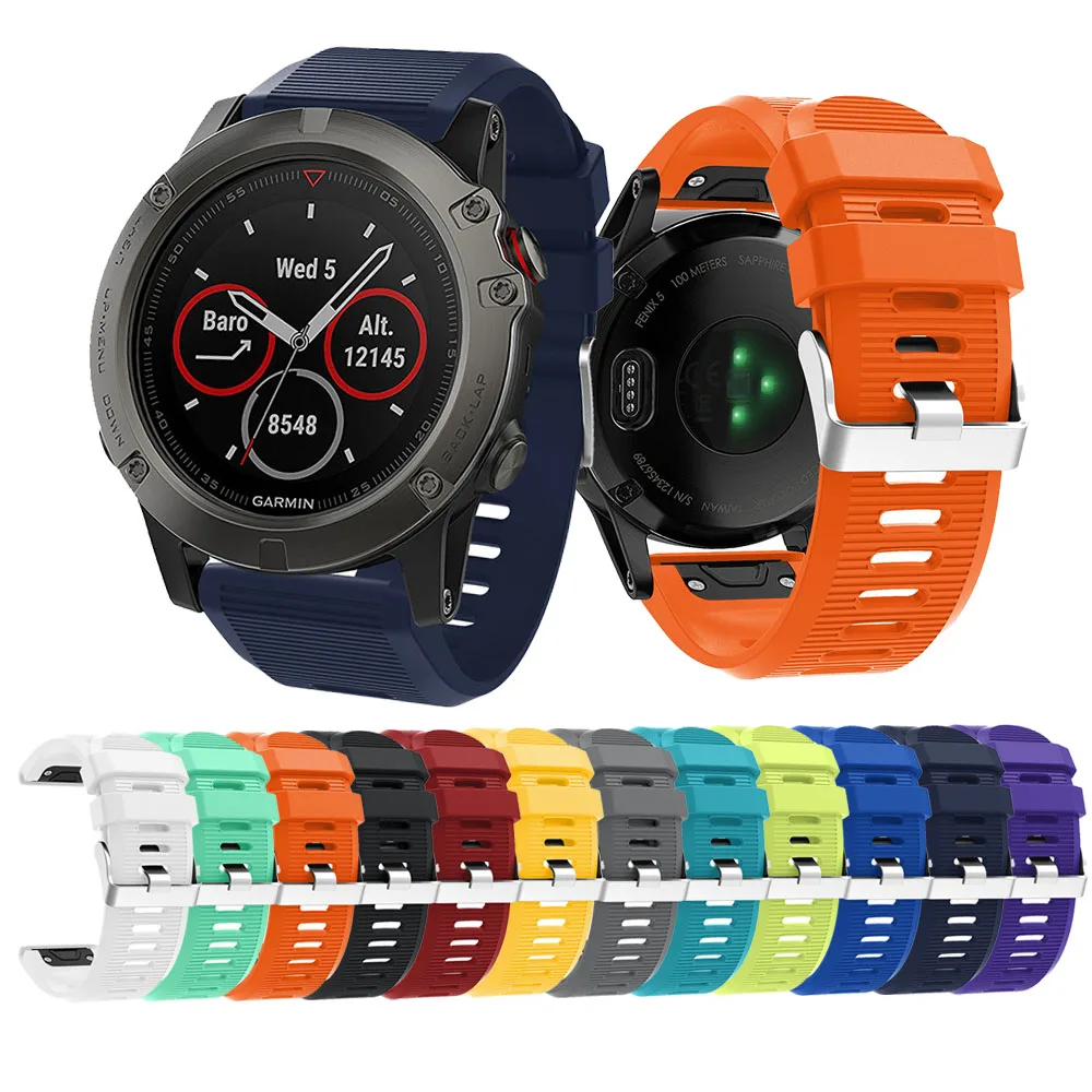 Ремешок для наручных часов, браслет для Garmin Fenix 5X5 5S Plus 3 3HR 935, смарт-Ремешки для наручных часов, быстросъемный силиконовый ремешок Easyfit