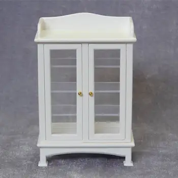 

1:12 scale Dollhouse Miniature furniture Buffet Wooden Cabinet display showcase kids Classic Toys