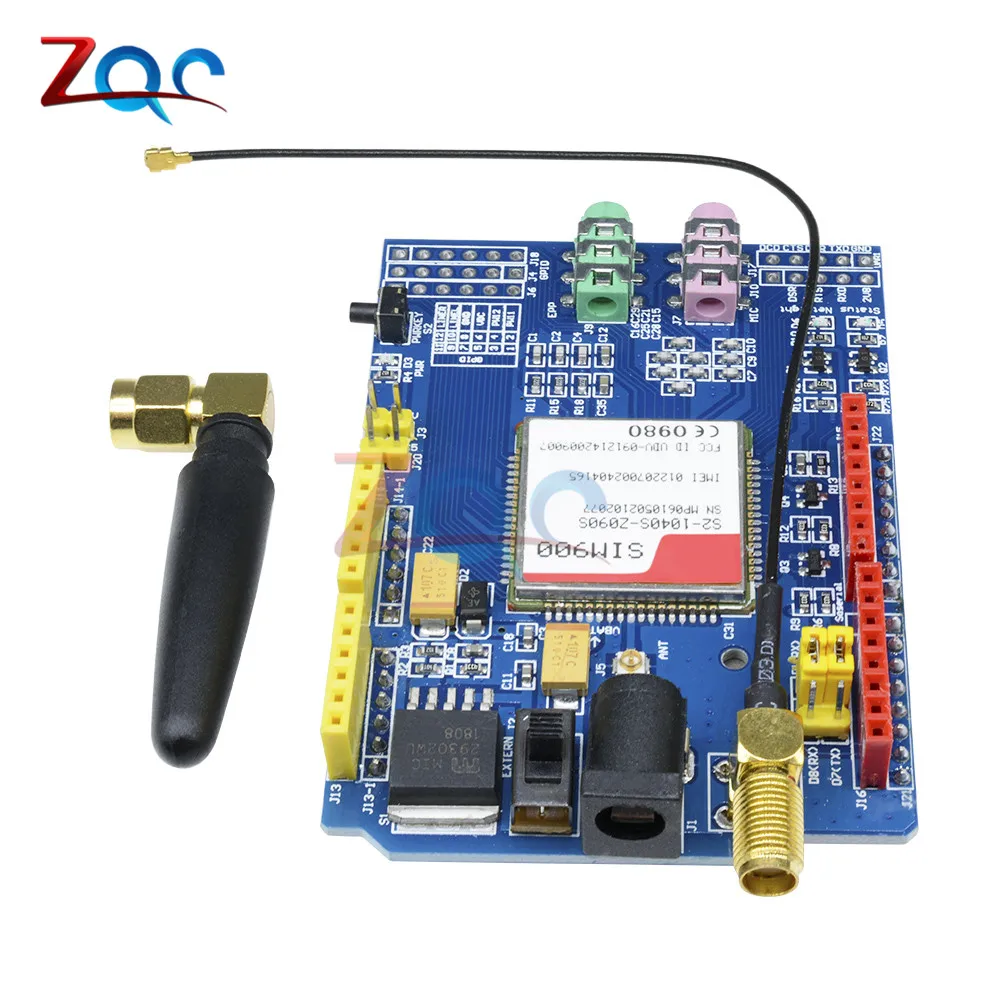 SIM900 GPRS/GSM щит развитию квад-модуль для arduino совместимый с UNO MEGA 2560 850/900/1800/1900 мГц