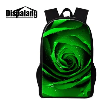 

Dispalang Green Rose Primary Students School Bag for Teenagers Girls Shoulder Bag Children Flower Print Backpack Kids Schoolbag