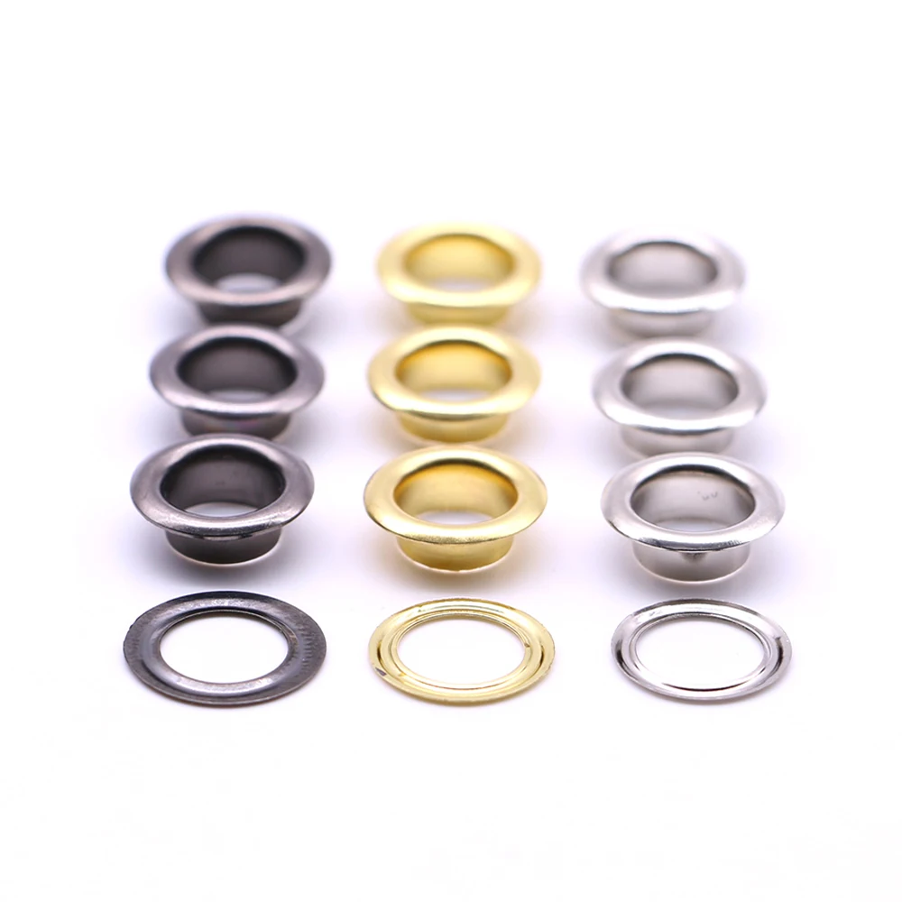 

50 sets/pack(Outer diameter)13mm (internal)8mm (high)5mm brass grommet eyelets color gold Silver grey black Q-24