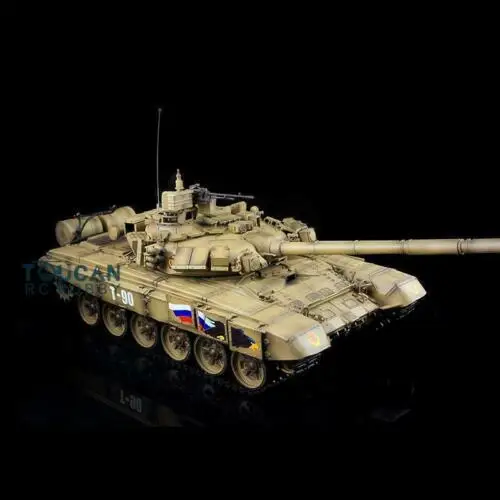 Henglong 1/16 желтый 6,0 материнская плата инфракрасный бой пластик Россия T90 р/у Танк 3938 Вт/360 Вращение башни красный глаз TH12994