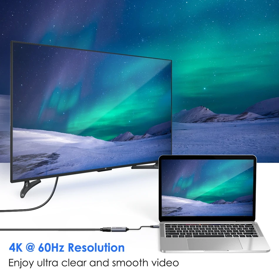 USB C к HDMI CHOETECH 4 k @ 60 Гц концентратор Type Кабель адаптер Thunderbolt 3 совместим с 1080p MacBook Pro