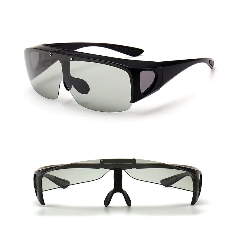 Vazrobe фотохромные клип на солнцезащитные очки Для мужчин Для женщин надеть очки кадр день ночь вождения очки Флип линзы с антибликовым