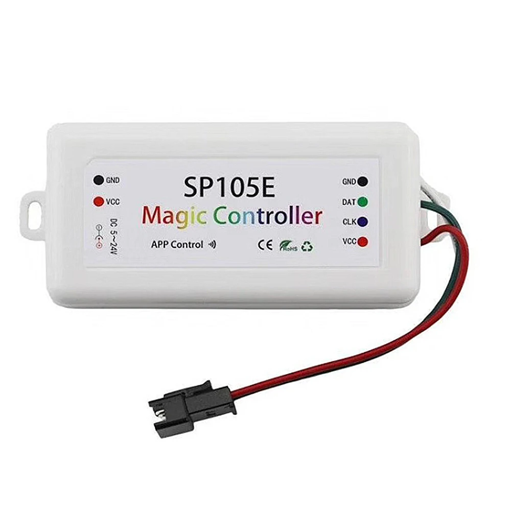 SP105E Wi-Fi WS2811 WS2812B светодиодный музыкальный контроллер SP107E SK6812 SP105E Bluetooth APA102 SP110E WS2801 пикселей Светодиодная лента DC5-24V