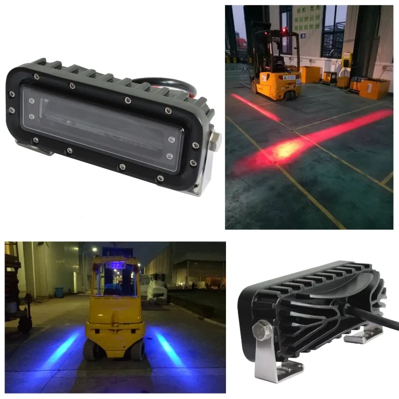 Special Price 10pcs X Red Blue Zone Forklift Danger Zone Warning Light 10 80v 18w Red Safety Zone Warning Led Work Lamp October 2020