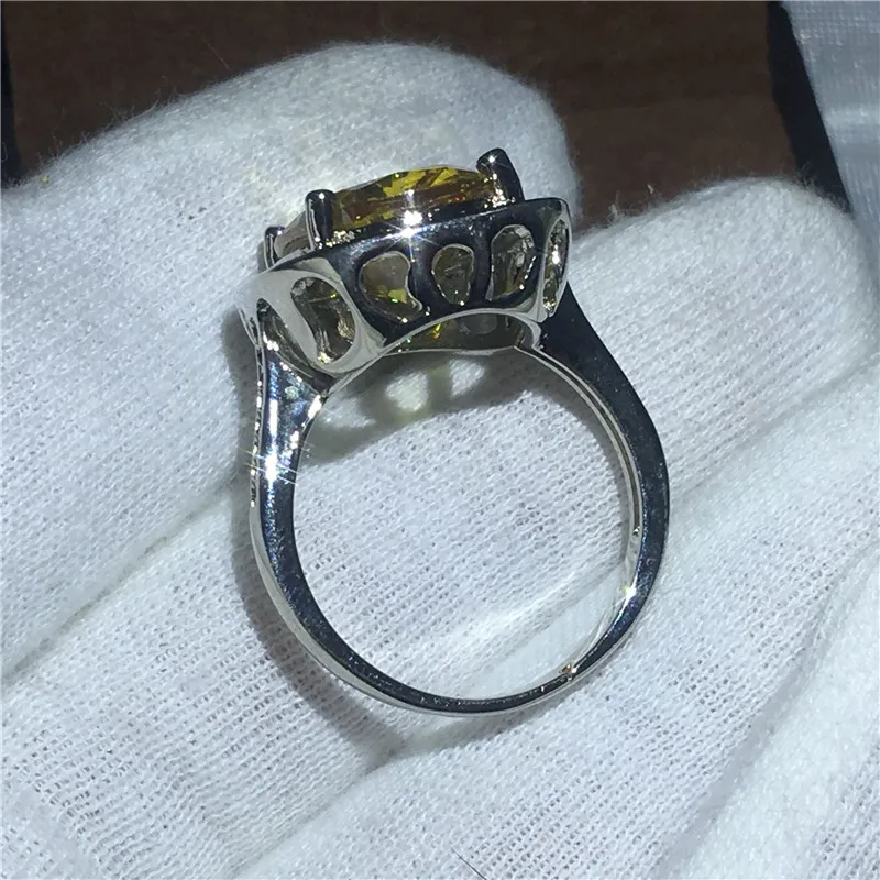 Брендовые ювелирные изделия юбилейные Кольца Овальный вырез 10ct AAAAA Циркон Cz
