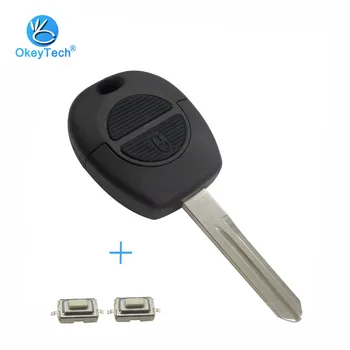 

OkeyTech 2 Button Uncut A32/A33 Blade & 2 Micro Switch Remote Key Shell Cover for Nissan Primera Micra Terrano Almera X Trail