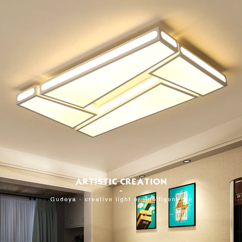 

NEO Gleam White or White+Black Finish Modern led Chandelier Home Deco DIY Living Room Bedroom Study Room Chandelier Fixtures