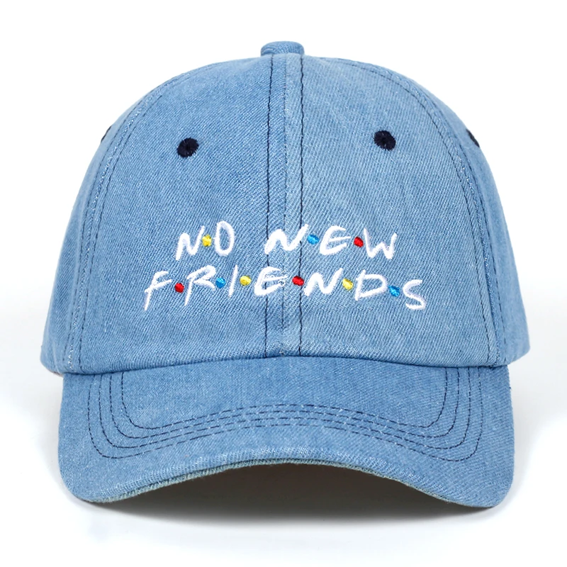 Без новых друзей шляпа для мужчин хлопок письмо вышивка Кепка Snapback Спорт Хип-хоп