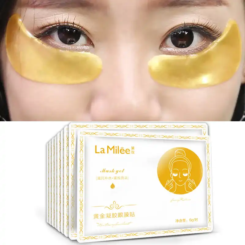 10 パック 10 ペア Lamilee ゴールド Aquagel コラーゲンアイマスク永遠睡眠マスクアイパッチくま顔の皮膚ケア美白 クリーム Aliexpress