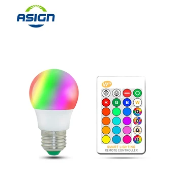 

LED RGB Bulb RGBW RGBWW E27 5W 10W 15W RGB Lamp 110V 220V 24Key Remote Control Dimmable For Indoor Lighting Party Decoration
