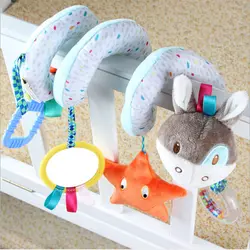 Игрушка на коляску животные из мультфильмов детская мягкая игрушка осел слон кровать Развивающая погремушка вокруг Babys кроватки игрушка