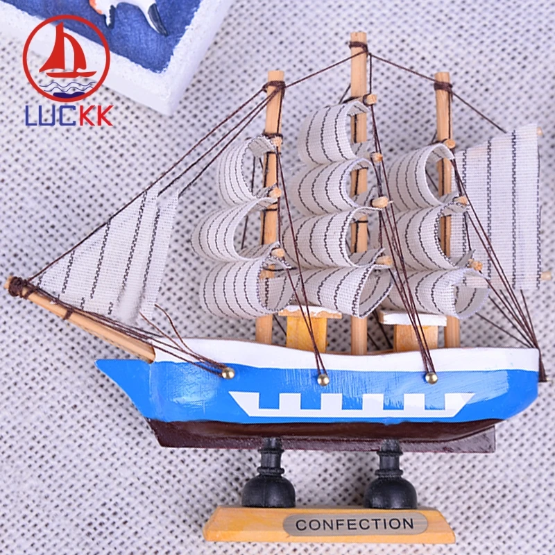 Деревянная модель корабля LUCKK 14 см в европейском стиле украшение для дома
