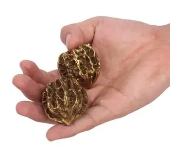 

4cm Pure copper walnut hand piece crafts walnut lion head gifts