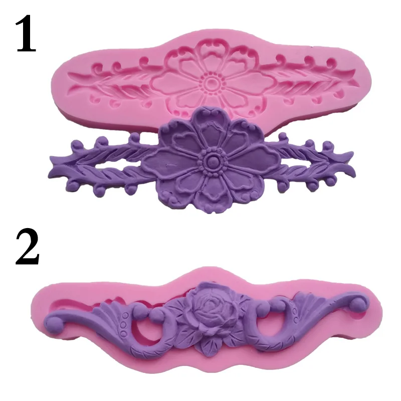 Flower Silicone Lace Molds Soap Clay Mold Fondant Cake Embossed Decor DIY Chocolate Candy