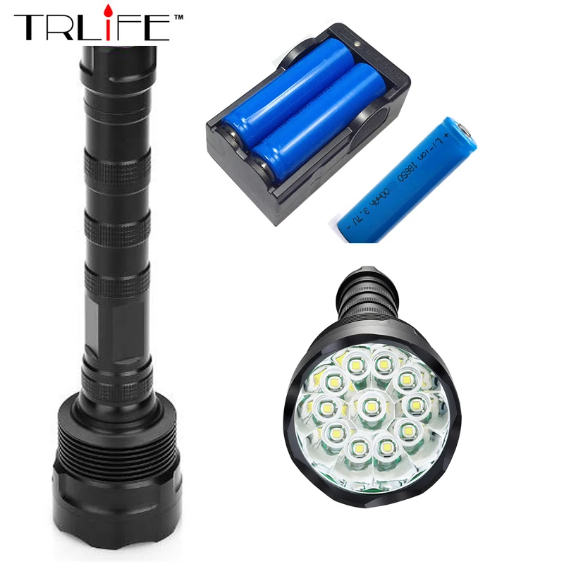 

50000 Lumens Lighting 12T6 LED flash light 12*-L T6 LED Flashlight Torch Lamp Light For Hunting Camping