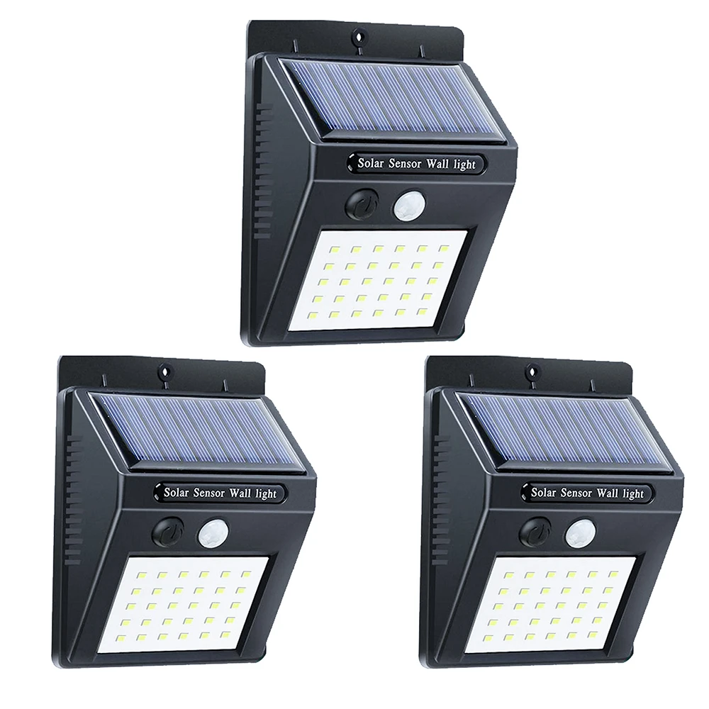 

3PCS LED Solar Light Motion Sensor Outdoors Garden Light Decoration Fence Stair Pathway Yard Security Solar Lamp Dropshipping
