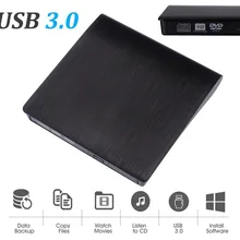 USB 3,0 внешний DVD CD привод Высокая скорость передачи данных DVDRW DVD-ROM горелка