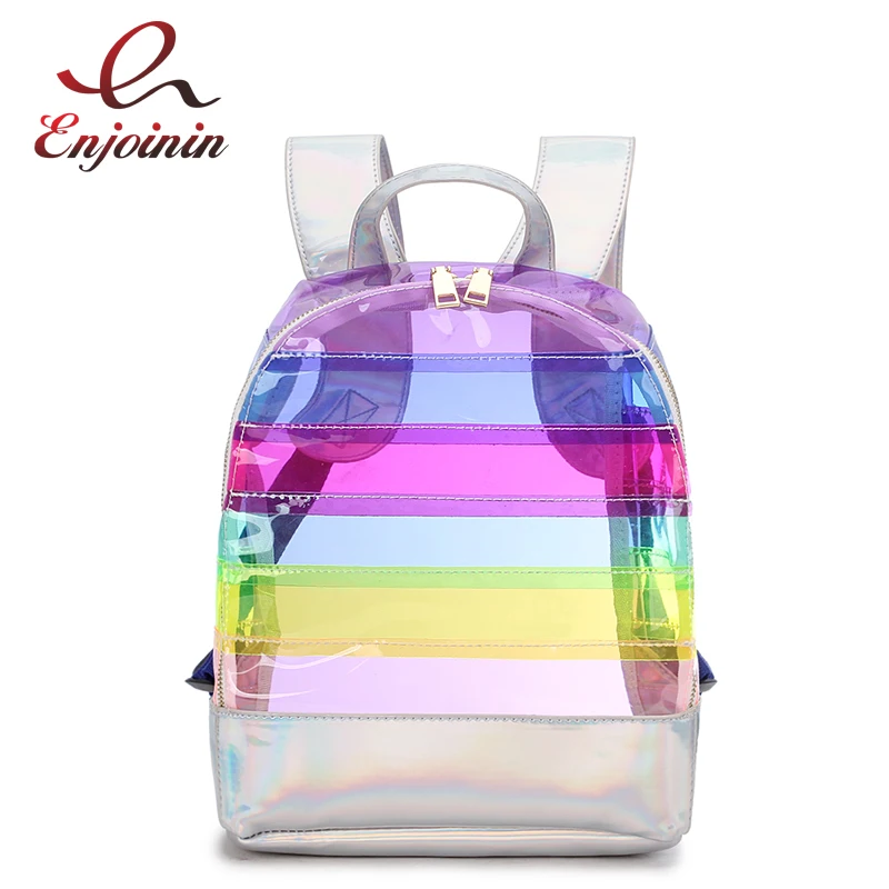 Filles femmes holographique célébrité partie de shinny sac à dos college school sac bandoulière