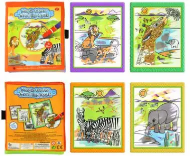 

2018 New Hot Drawing Water Pen Painting Magic Educational Book Children's Puzzle Early Learning Animal Patterns Coloring Book
