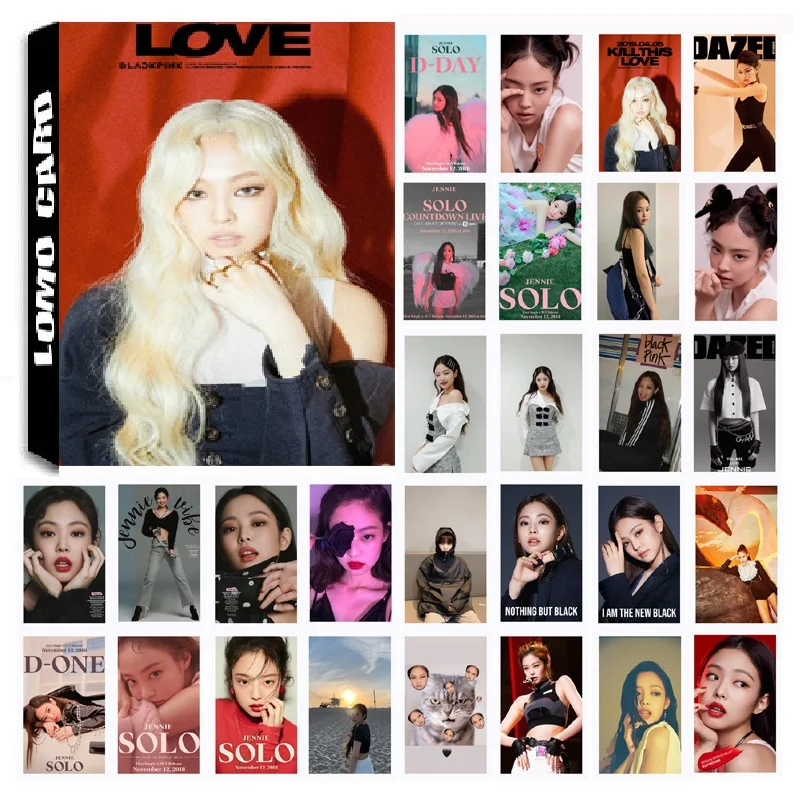 

30Pcs/set Korean KPOP BLACKPINK Girls Kill This Love 2019 Jennie Single Album Photo Card PVC Cards Self Made LOMO Card Photocard