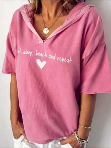 

Womens Half Sleeve Hooded Blouse Ladies Casual Shirt 2019 Summer Autumn Female Fashion Loose Plus Size Tops Woman Clothes M-2XL