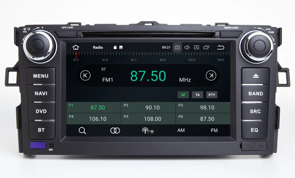  7 IPS Car Android 10.0 DVD GPS Player For Toyota AURIS 2006 2007 2008 2009 2010 2011 Vehicle Naviga