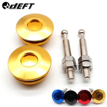 

DEFT 2Pcs Car Engine Bonnets Lock Push Button Billet Hood Pins Lock Clip Kit Car Quick Release Latch Engine Bonnets Lock