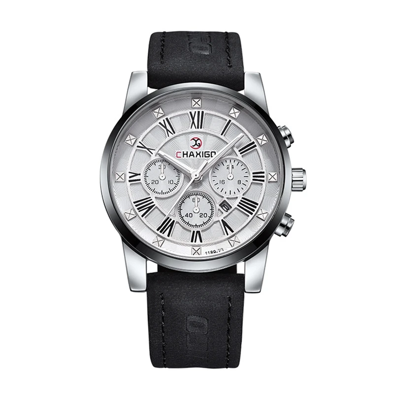 

Man Watches Water Resistant Sport Relogio Masculino Retro Design Leather Band Calendar Business Simple Quartz Wrist Watch