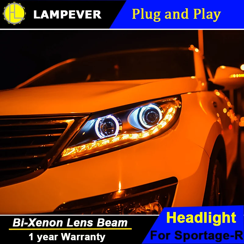 Lampever Стайлинг для Sportage R светодиодный фары новый задний фонарь DRL Bi Xenon объектив