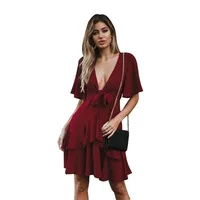 Women-2018-New-Summer-Sexy-Deep-V-Neck-Dresses-Short-Sleeve-Solid-Color-Casual-Ruffles-A.jpg_200x200