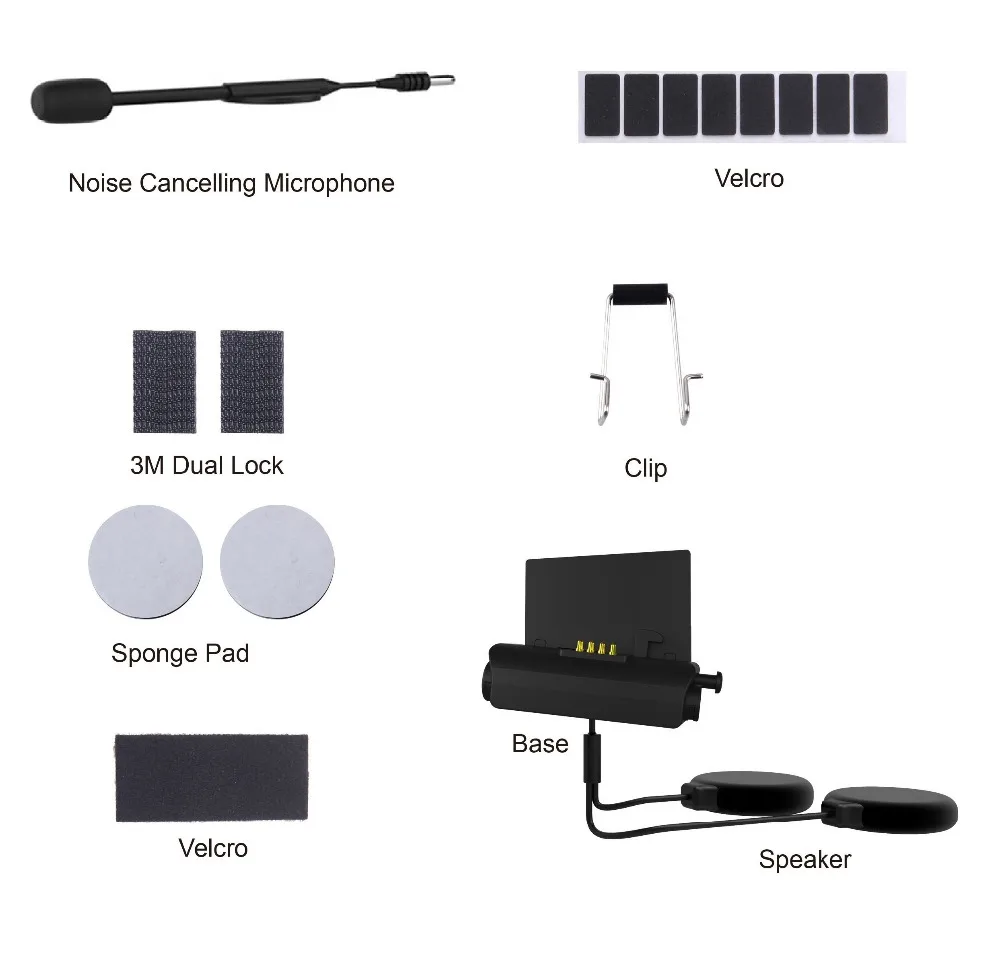 

Audio & Mic Kit for MORNYSTAR R2 Helmet Headset Base Microphone Accessories